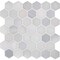 Msi Greecian White Hexagon SAMPLE Polished Marble Mesh-Mounted Mosaic Tile ZOR-MD-0252-SAM - alternate 1